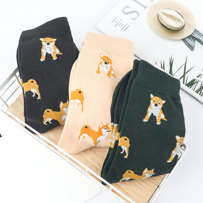 Cute Kawai Cartoon Women Combed Cotton Socks