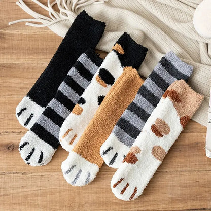 Winter Fall Socks Women Kawaii Cat