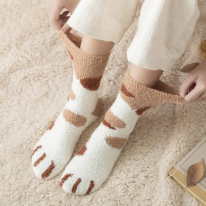 Winter Fall Socks Women Kawaii Cat